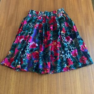 Vintage Funky Floral Skirt